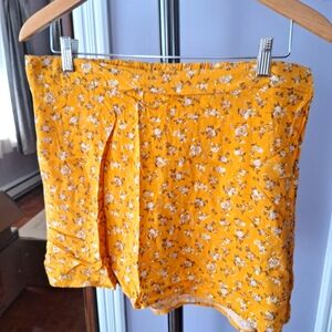 Yellow floral skirt